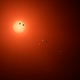 Image shows what the TRAPPIST-1 system would look like from Earth, if we had a telescope powerful enough to see this level of detail.